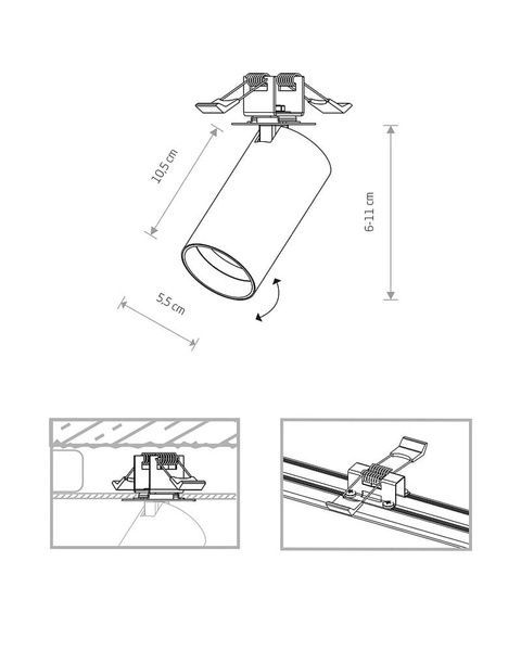 Спот MONO SURFACE, білий (10Вт, 125мм) (варіант 2) ND-7827 фото