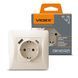 Розетка одинарная с заземлением с USB+USB-C кремовая VIDEX BINERA VF-BNSK1GUC-CR фото 1