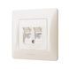 Розетка CAT6+CAT3 подвійна кремова VIDEX BINERA VF-BNSK2PC6TF3-CR фото 3