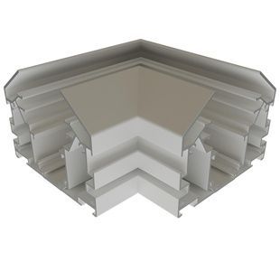 Соединитель угловой для шинопровода натяжного потолка (гарпун) OLEDIM OL441 48V белый 7771557 фото