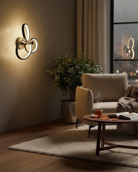 Люстра Goldlux Ribbon, чорний (12Вт, 320мм) GL-336002 фото