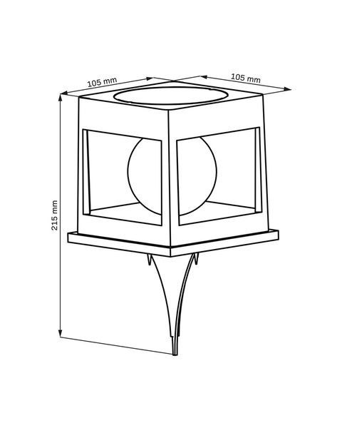 Уличный светильник Goldlux Cubo, чёрный GL-329486 фото