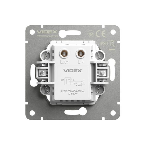 Диммер 600W угольно-чёрный VIDEX NOTA VF-NT-DM600-BL фото