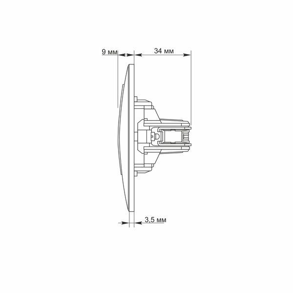 Розетка TV одинарна телевізійна біла TITANUM STANDARD TF-ST-SK1TV-W фото