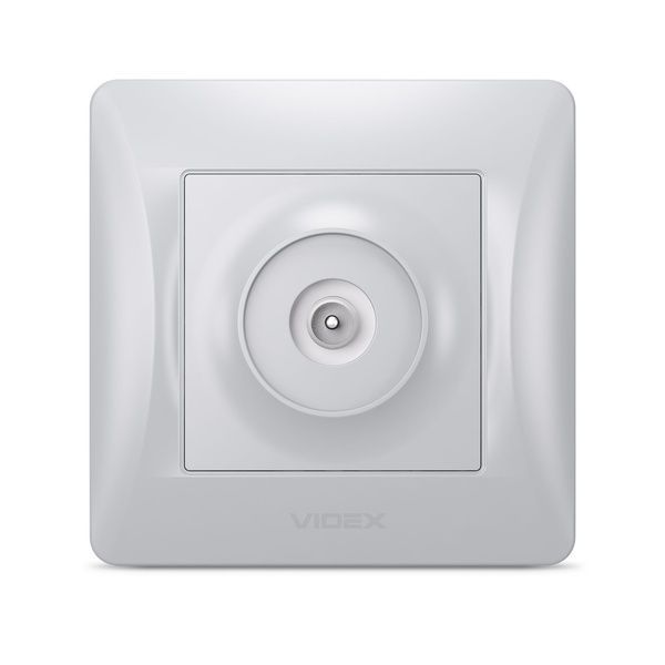 Розетка TV одинарная телевизионная серебристый шёлк VIDEX BINERA VF-BNSK1TVME-SS фото