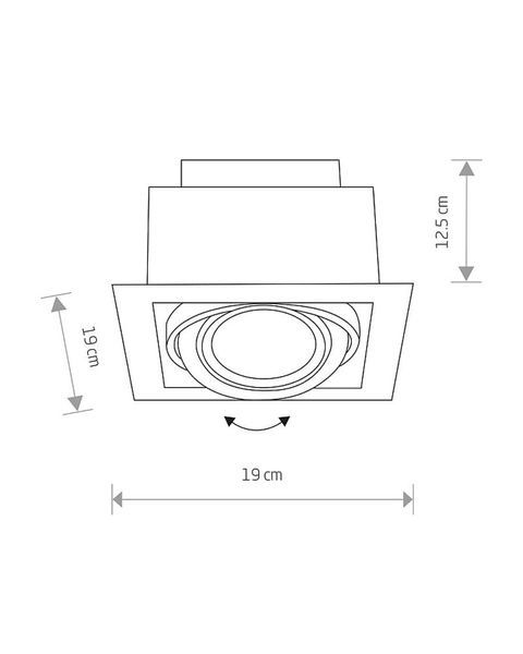 Точковий світильник DOWNLIGHT, білий (15Вт, 190мм) ND-9575 фото
