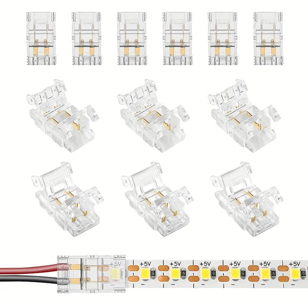 Конектор для LED стрічки SMD прямий 8мм 7771398 фото