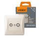 Розетка TV+SAT конечная кремовая VIDEX BINERA VF-BNSK2TVSATE-CR фото 1