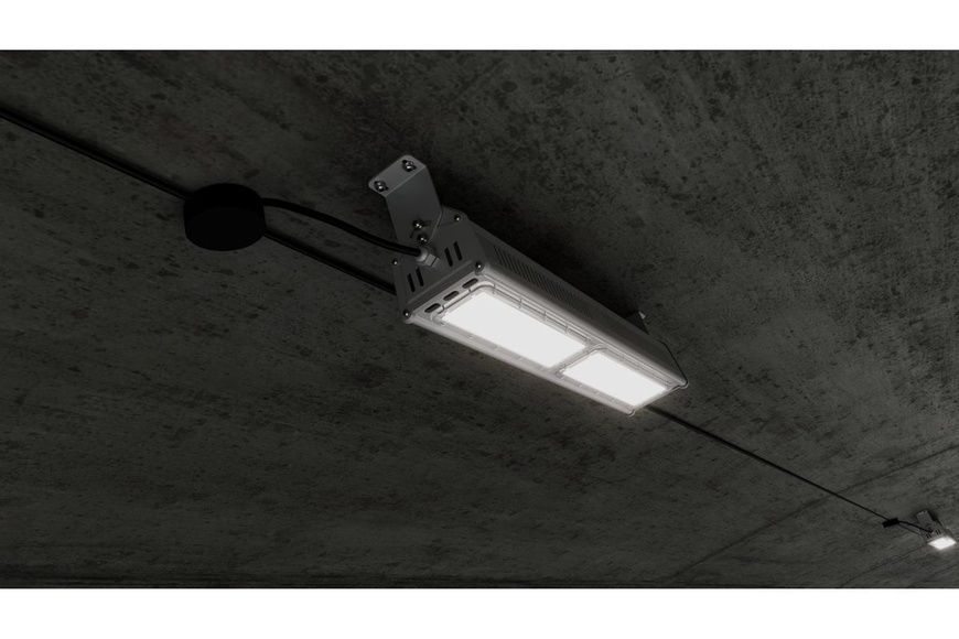 Світлодіодний світильник GTV TEKSAS, типу High Bay, 100W, 12000Lm, AC100-240V, 50/60Hz, IP65, 60&deg;x90&deg;, 4000K, сірий LD-TK100W-40 фото