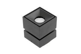 Светильник GTV LED BIANCO, 8W, IP20, 4000K, 75х75х84, квадрат, чёрный, с наклоном LD-BNC8WKC-NB фото