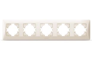 Рамка кремова на 5 місць горизонтальна VIDEX BINERA VF-BNFR5H-CR фото