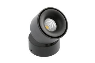 Светильник GTV LED BIANCO, 8W, IP20, 4000K, 75х84, круг, чёрный, с наклоном LD-BNC8WOC-NB фото