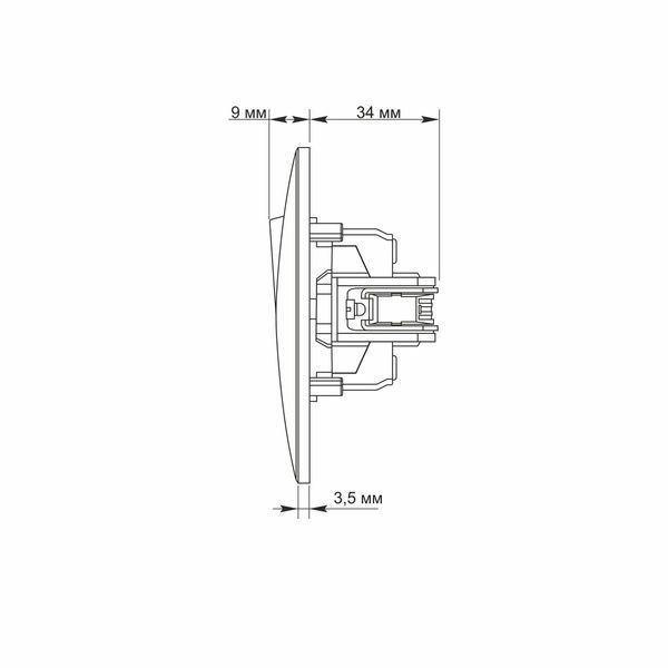 Вимикач одноклавішний білий TITANUM STANDARD TF-ST-SW1-W фото
