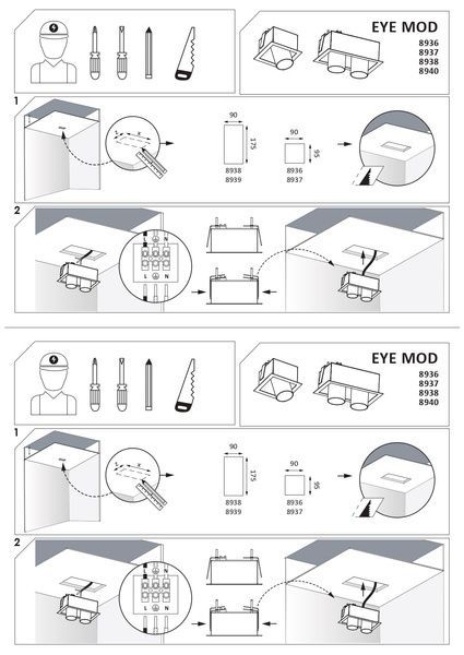 Точковий світильник EYE MOD, білий ND-8938 фото