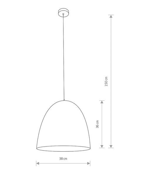 Люстра EGG, чорний (25Вт, 380мм) ND-9022 фото