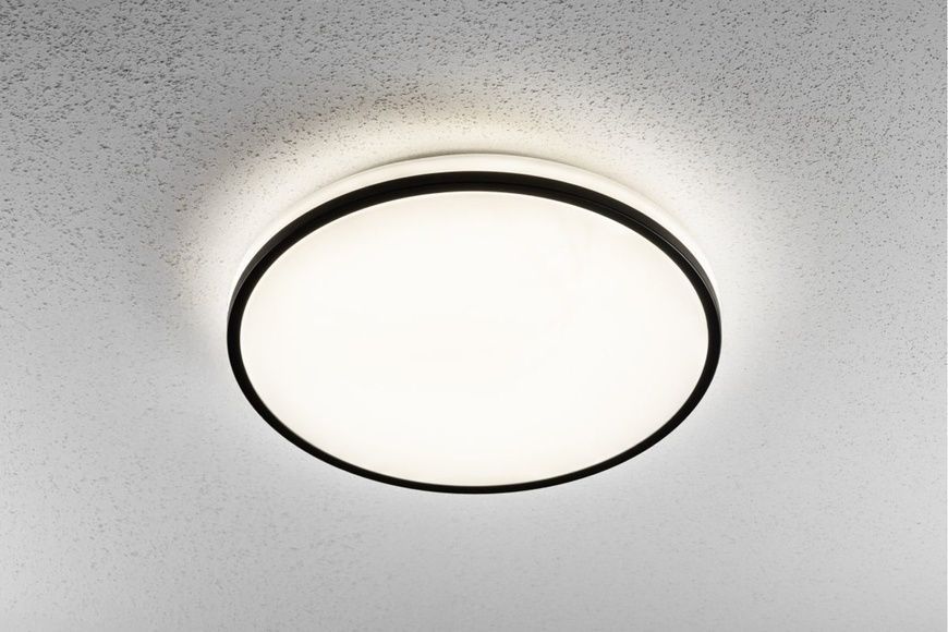 Стельовий світильник GTV TULA, &Oslash;350мм, 4000K, 24W, IP44, чорний LD-TUL24W-NW-00 фото