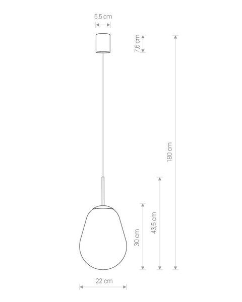Люстра PEAR, золотий (25Вт, 220мм, 1800мм) ND-8673 фото