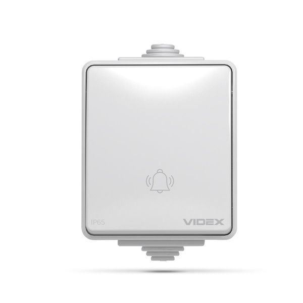 IP65 Кнопка звонка серая VIDEX BINERA VF-BNW11DB-G фото