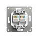 Розетка CAT6e двойная компьютерная угольно-чёрная VIDEX NOTA VF-NT-SK2PC6-BL фото 4