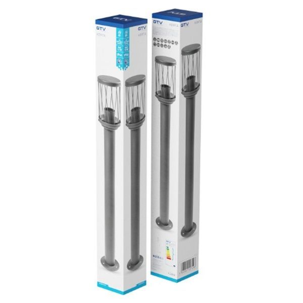 Світильник садовий GTV KERTA-P 80, E27, max.12W, IP44, стовпчик, графіт (OS-KERTP80-30) OS-KERTP80-30 фото