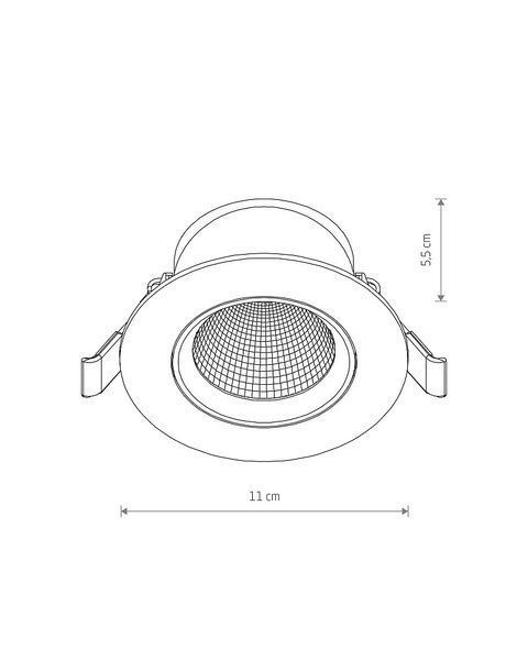 Точковий світильник EGINA LED, білий (10Вт, 110мм, 3000K) ND-10551 фото