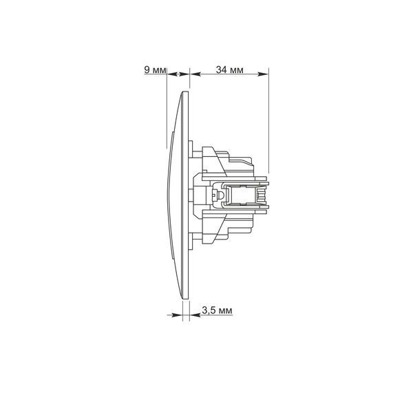 Розетка одинарна біла TITANUM STANDARD TF-ST-SK1-W фото