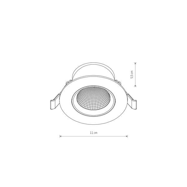 Точковий світильник EGINA LED, чорний (10Вт, 110мм, 4000K) ND-10554 фото