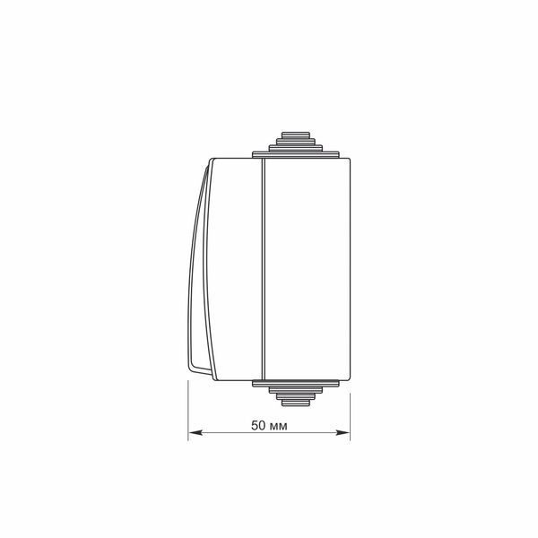 IP65 Выключатель наружный одноклавишный серый VIDEX BINERA VF-BNW11-G фото