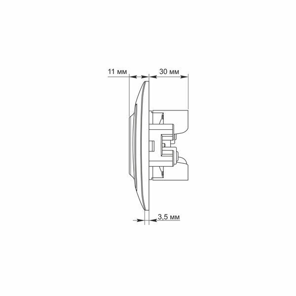 Розетка подвійна біла TITANUM STANDARD TF-ST-SK2-W фото