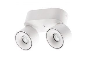 Світильник подвійний GTV BIANCO CCT 16W, 1360Lm, AC220-240V, 50/60Hz, Ra&ge;80, IP20, 36&deg;, 2700/3300/4000K, білий LD-BNCC16WOB2-NB фото