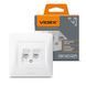 Розетка CAT3+CAT3 двойная телефонная белая VIDEX BINERA VF-BNSK2TF3-W фото 1
