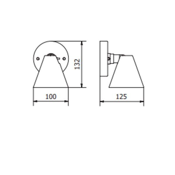 Светильник садовый бра GTV LUSTINO-D, GU10, max.20W, IP44 (OS-USTI0UD-30) OS-USTI0UD-30 фото